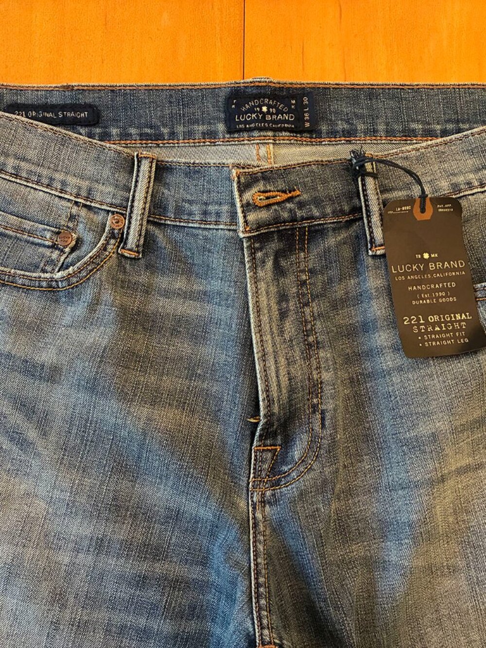 Lucky Brand Mens 221 Original Straight Blue Jeans 36x30